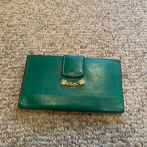 Lady Bosca Elegant Green Clutch Bag